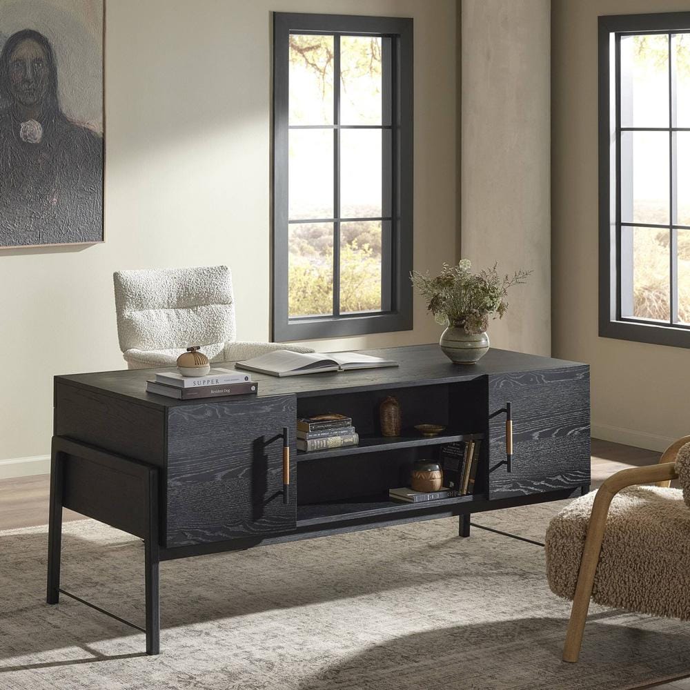 Four Hands - Filmore - Rosedale Executive Desk - Ebony Oak Veneer - 246801-002 veiw 11