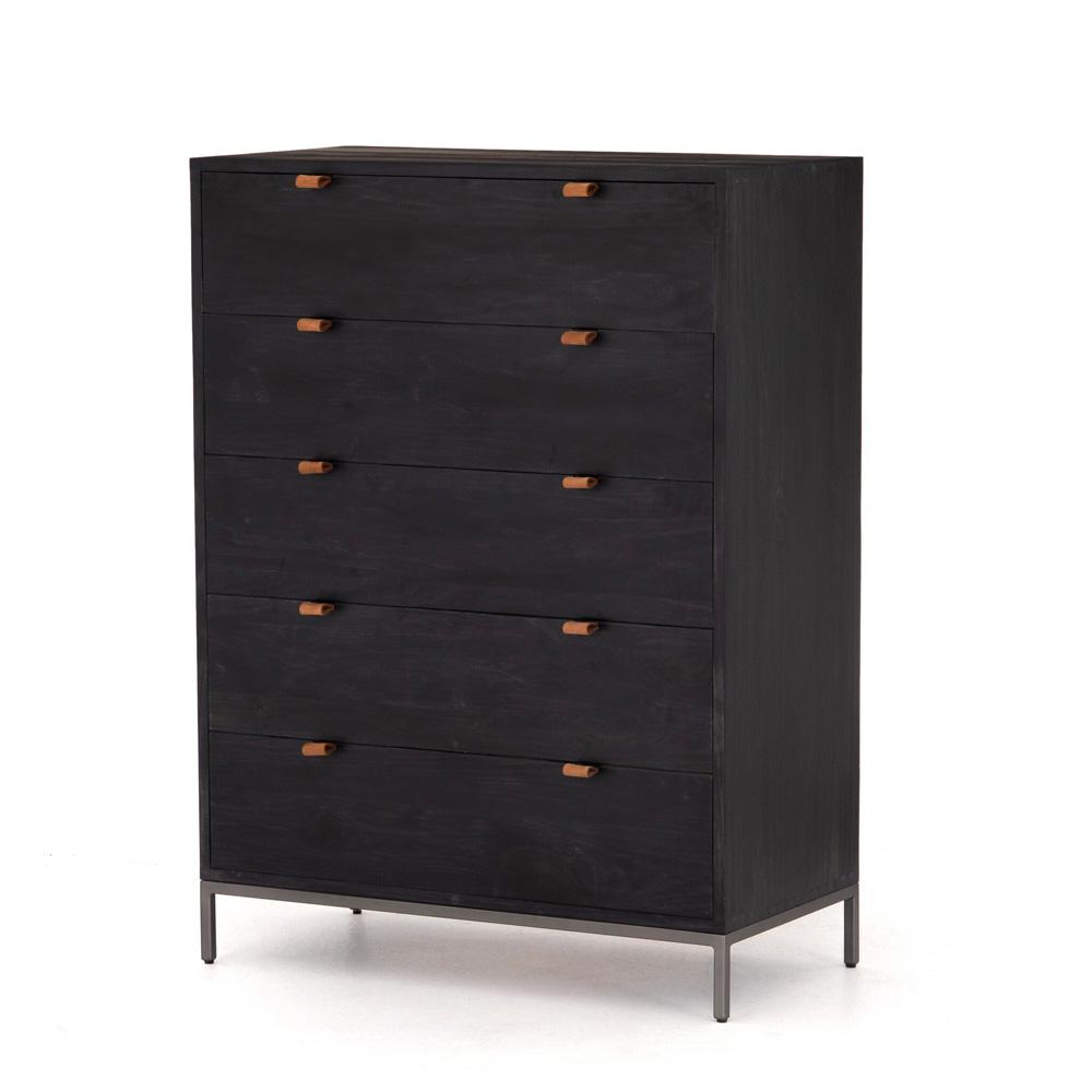 Four Hands - Fulton - Trey 5 Drawer Dresser - Black Wash Poplar - 108604-005 veiw 1