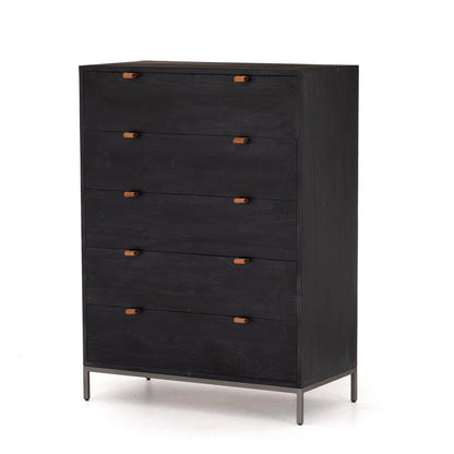 Four Hands - Fulton - Trey 5 Drawer Dresser - Black Wash Poplar - 108604-005 veiw 1