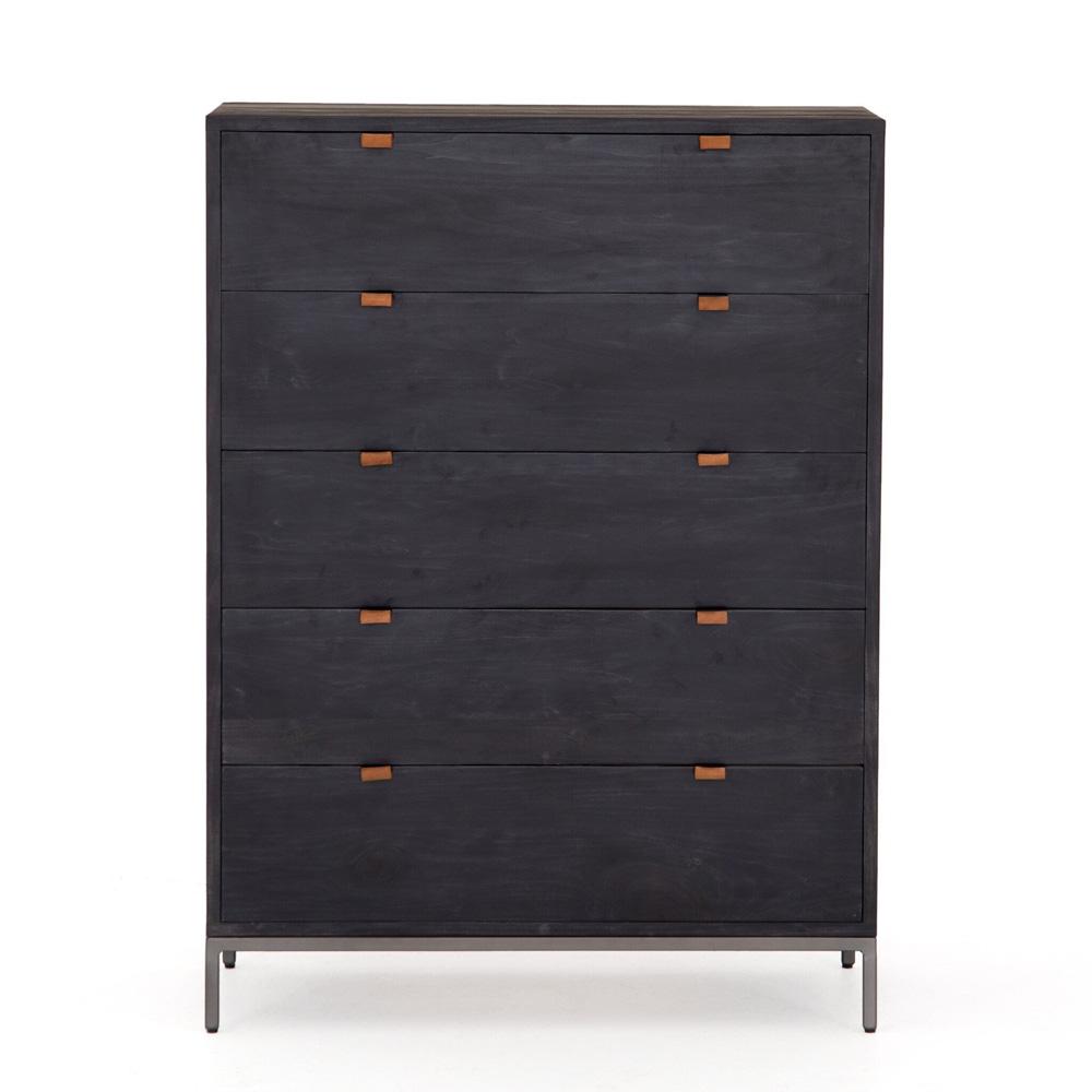 Four Hands - Fulton - Trey 5 Drawer Dresser - Black Wash Poplar - 108604-005 veiw 2
