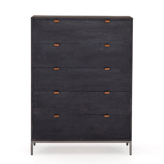 Four Hands - Fulton - Trey 5 Drawer Dresser - Black Wash Poplar - 108604-005 veiw 2