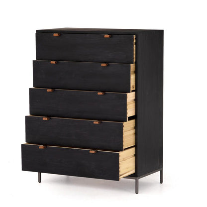 Four Hands - Fulton - Trey 5 Drawer Dresser - Black Wash Poplar - 108604-005 veiw 3