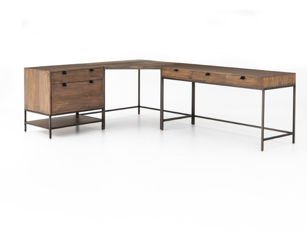 Four Hands - Trey Desk System With Filing Cabinet - 107322-005 veiw 1