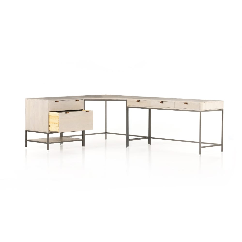 Four Hands - Fulton - Trey Filing Cabinet Desk System - Dove Poplar - 107322-003 veiw 9