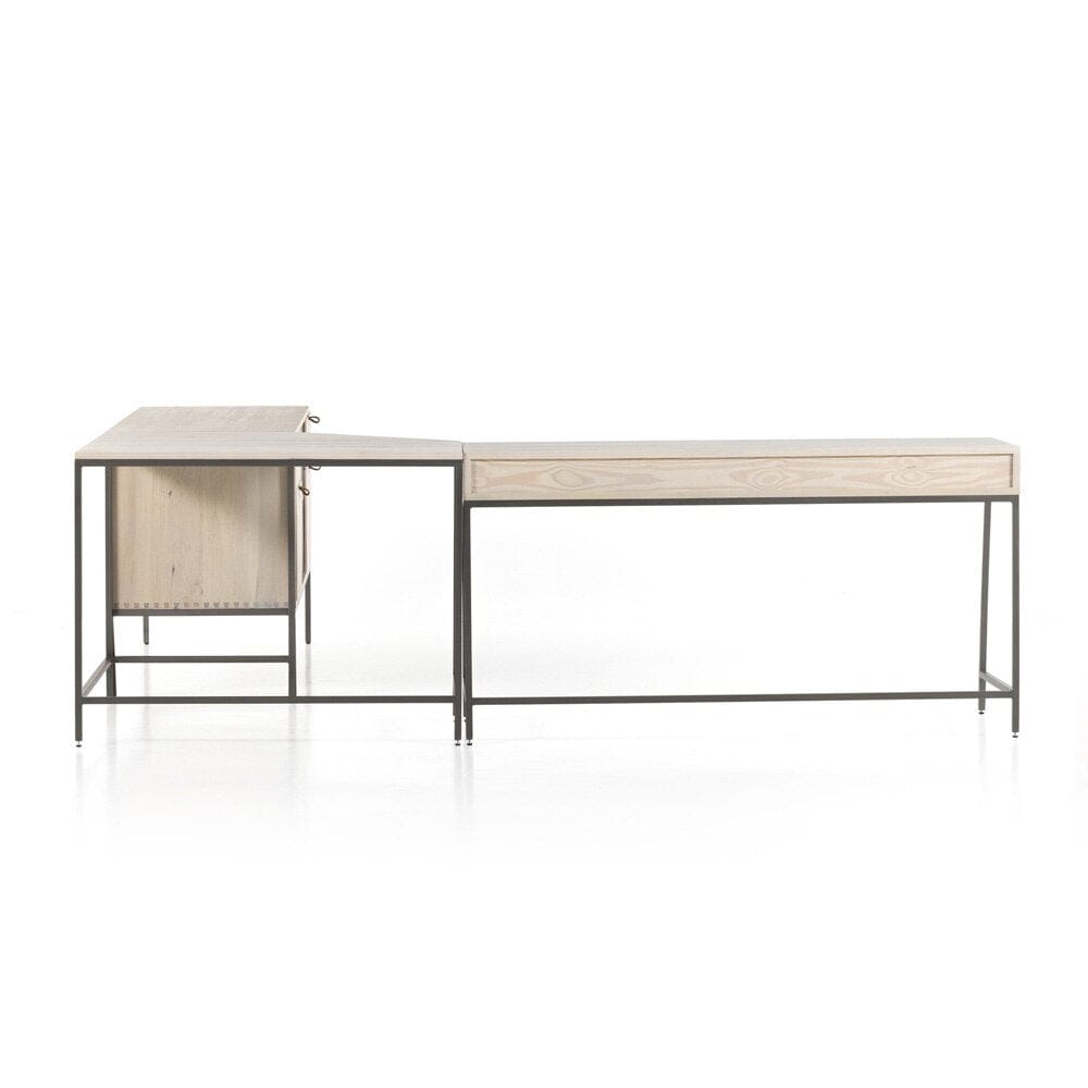 Four Hands - Fulton - Trey Filing Credenza Desk System - Dove Poplar - 107323-003 veiw 4