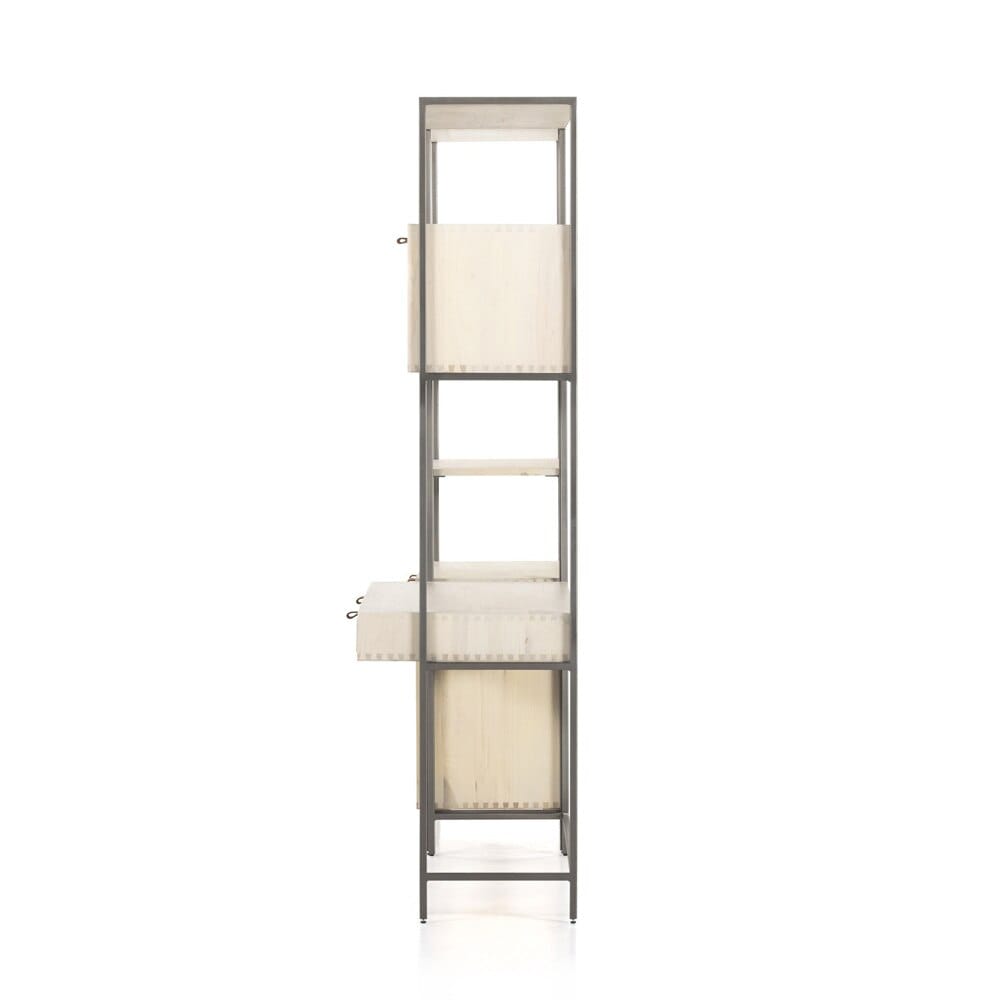 Four Hands - Fulton - Trey Modular Wall Desk With 1 Bookcase - Dove Poplar - 228709-003 veiw 3