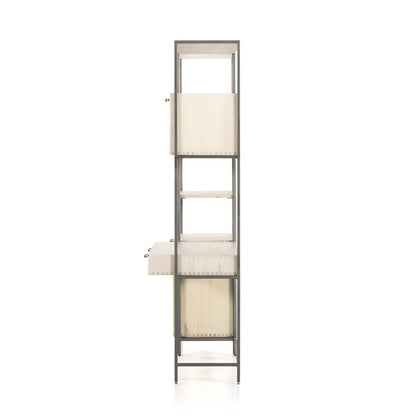 Four Hands - Fulton - Trey Modular Wall Desk With 1 Bookcase - Dove Poplar - 228709-003 veiw 3