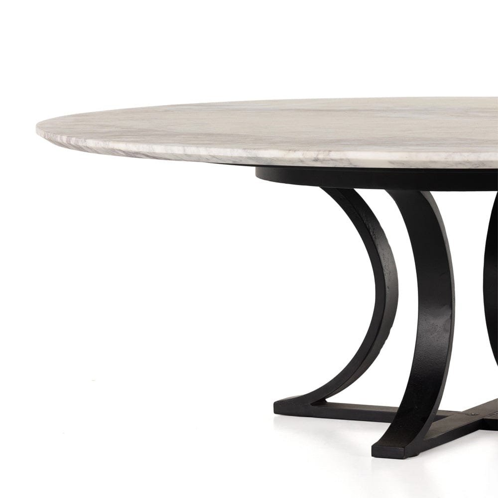 Four Hands - Gage Coffee Table - Polished White Marble - 224930-005 view 4
