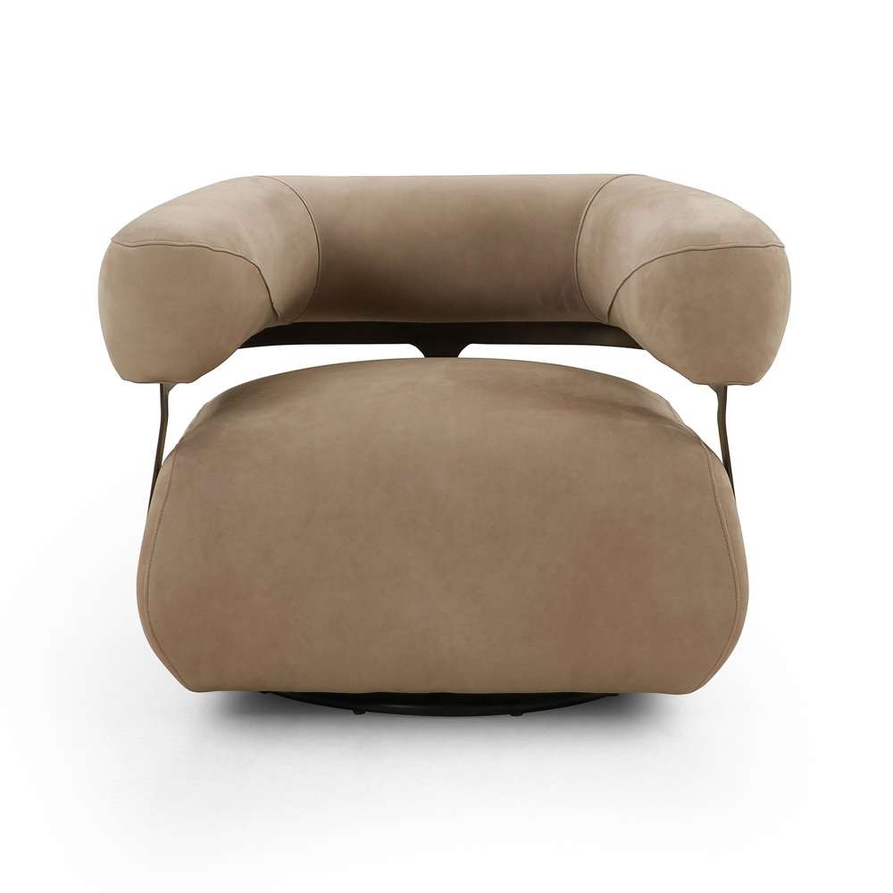 Four Hands - Gareth Swivel Chair - Nubuck Silver - 228252-006 veiw 2