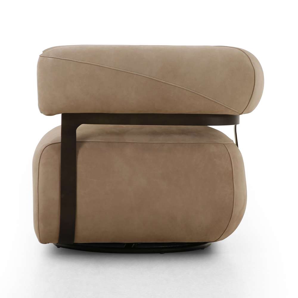 Four Hands - Gareth Swivel Chair - Nubuck Silver - 228252-006 veiw 6