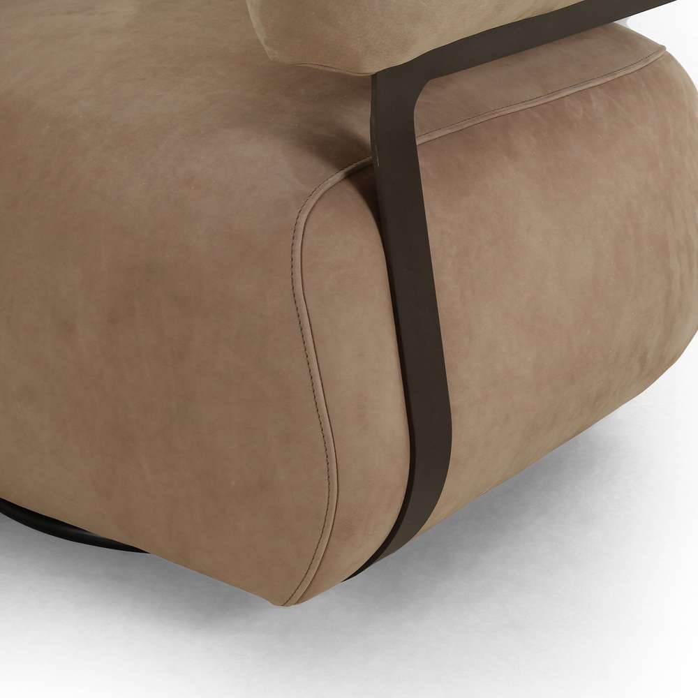Four Hands - Gareth Swivel Chair - Nubuck Silver - 228252-006 veiw 8