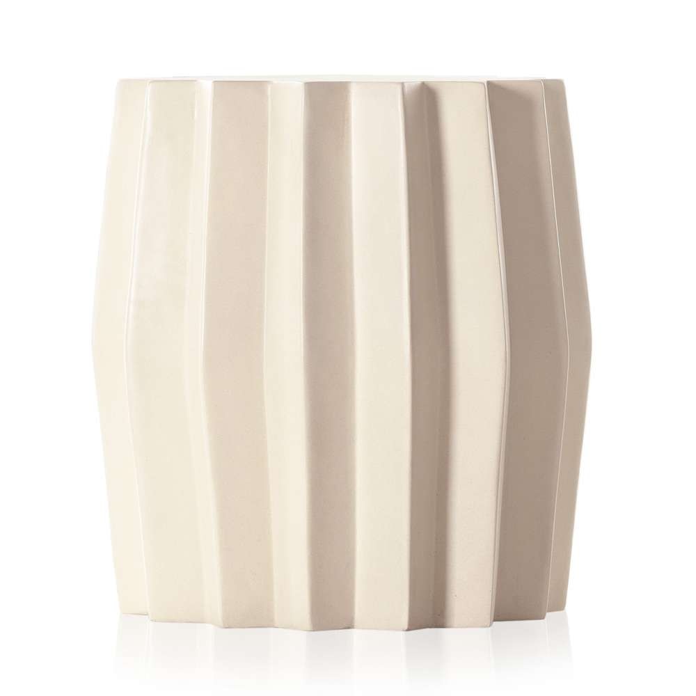 Four Hands - Gem Outdoor End Table - Parchment White - 105012-002 veiw 5