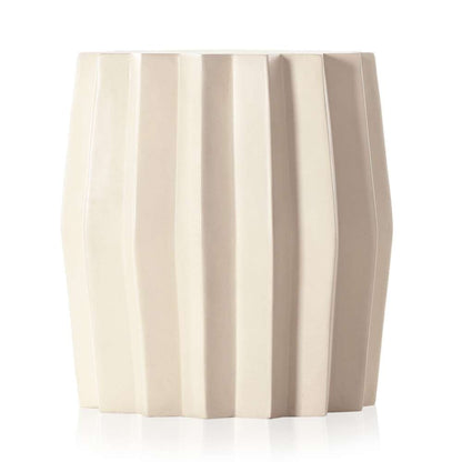 Four Hands - Gem Outdoor End Table - Parchment White - 105012-002 veiw 5