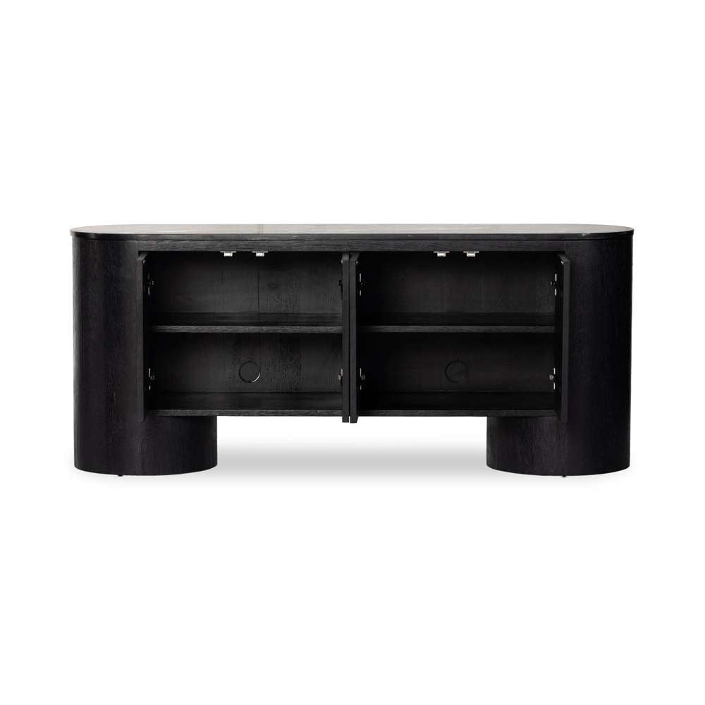 Four Hands - Giovani Media Console - Black Oak Veneer - 233562-001 veiw 6