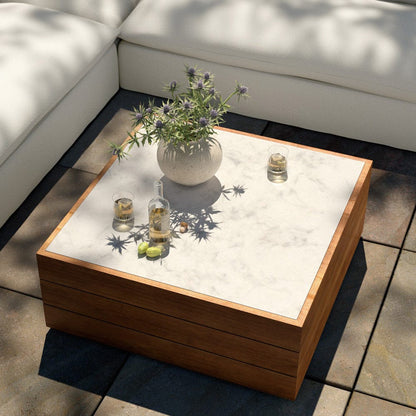 Four Hands - Grant Outdoor Coffee Table - White Marble - 229236-003 view 4