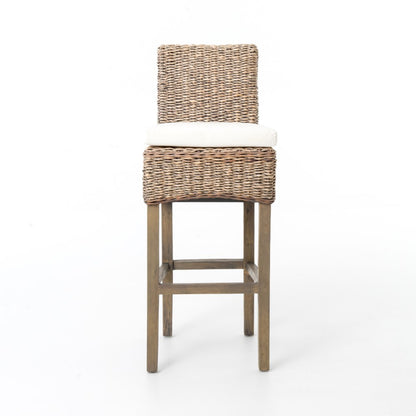 Four Hands - Banana Leaf Counter Stool with Cushion - Grey - JCHR-B1CSG-GRY veiw 5