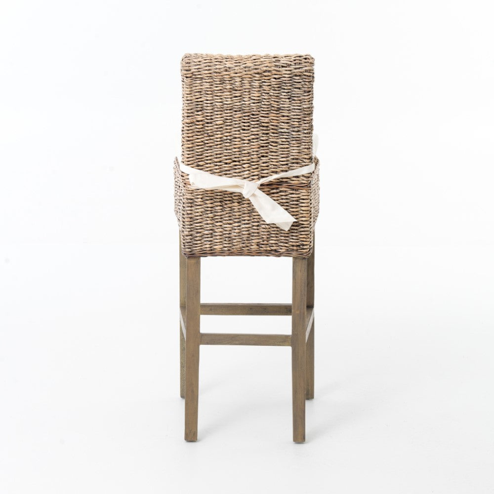 Four Hands - Banana Leaf Counter Stool with Cushion - Grey - JCHR-B1CSG-GRY veiw 6