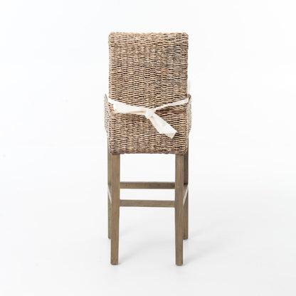 Four Hands - Banana Leaf Counter Stool with Cushion - Grey - JCHR-B1CSG-GRY veiw 6