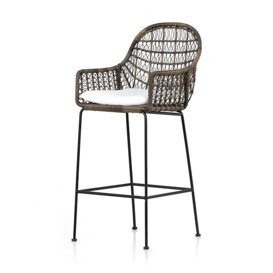 Four Hands - Grass Roots - Bandera Outdoor Bar Stool - Stinson White - 230095-003 veiw 1