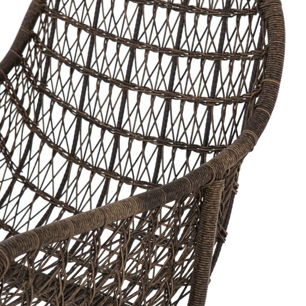 Four Hands - Bandera Outdoor Woven Bar Stool - Natural Black - JLAN-124A veiw 4