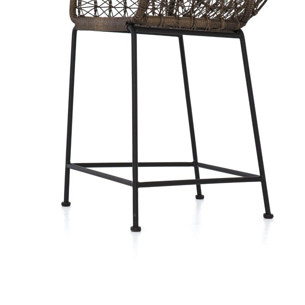 Four Hands - Bandera Outdoor Woven Counter Stool - Grey - JLAN-125A veiw 2