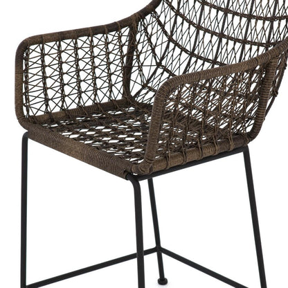 Four Hands - Bandera Outdoor Woven Counter Stool - Grey - JLAN-125A veiw 3