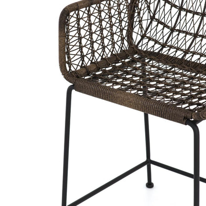 Four Hands - Bandera Outdoor Woven Counter Stool - Grey - JLAN-125A veiw 6