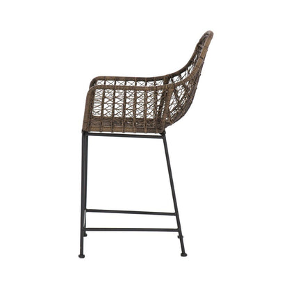 Four Hands - Bandera Outdoor Woven Counter Stool - Grey - JLAN-125A veiw 10