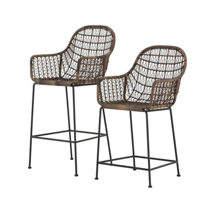 Four Hands - Bandera Outdoor Woven Counter Stool - Grey - JLAN-125A veiw 11