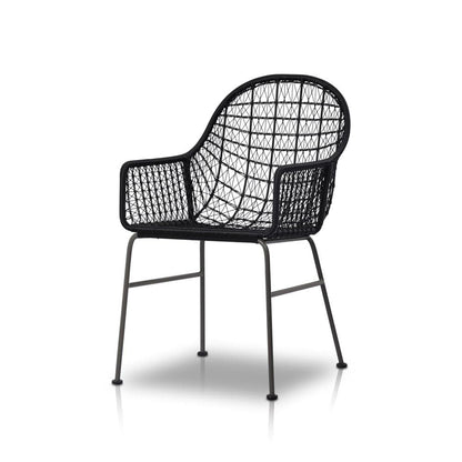 Four Hands - Grass Roots - Bandera Outdoor Woven Dining Chair - Smoke Black - 106894-006 veiw 1