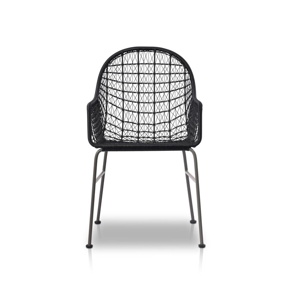 Four Hands - Grass Roots - Bandera Outdoor Woven Dining Chair - Smoke Black - 106894-006 veiw 2