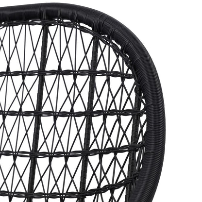 Four Hands - Grass Roots - Bandera Outdoor Woven Dining Chair - Smoke Black - 106894-006 veiw 4