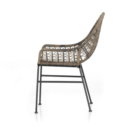 Four Hands - Grass Roots - Bandera Outdoor Woven Dining Chair - Stinson White - 232553-001 veiw 3