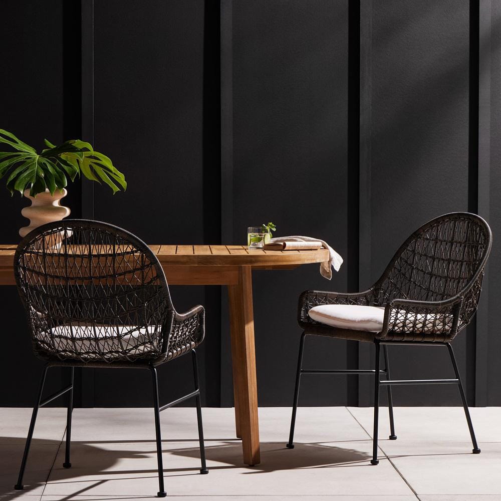 Four Hands - Grass Roots - Bandera Outdoor Woven Dining Chair - Stinson White - 232553-001 veiw 4