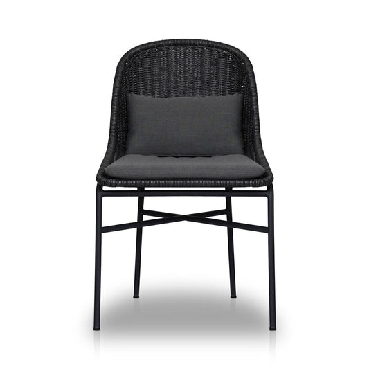 Four Hands - Grass Roots - Jericho Outdoor Dining Chair - Arashi Graphite - 224713-003 veiw 2