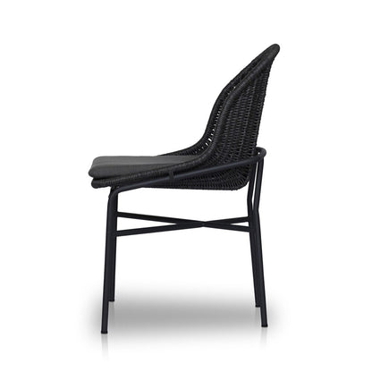 Four Hands - Grass Roots - Jericho Outdoor Dining Chair - Arashi Graphite - 224713-003 veiw 3