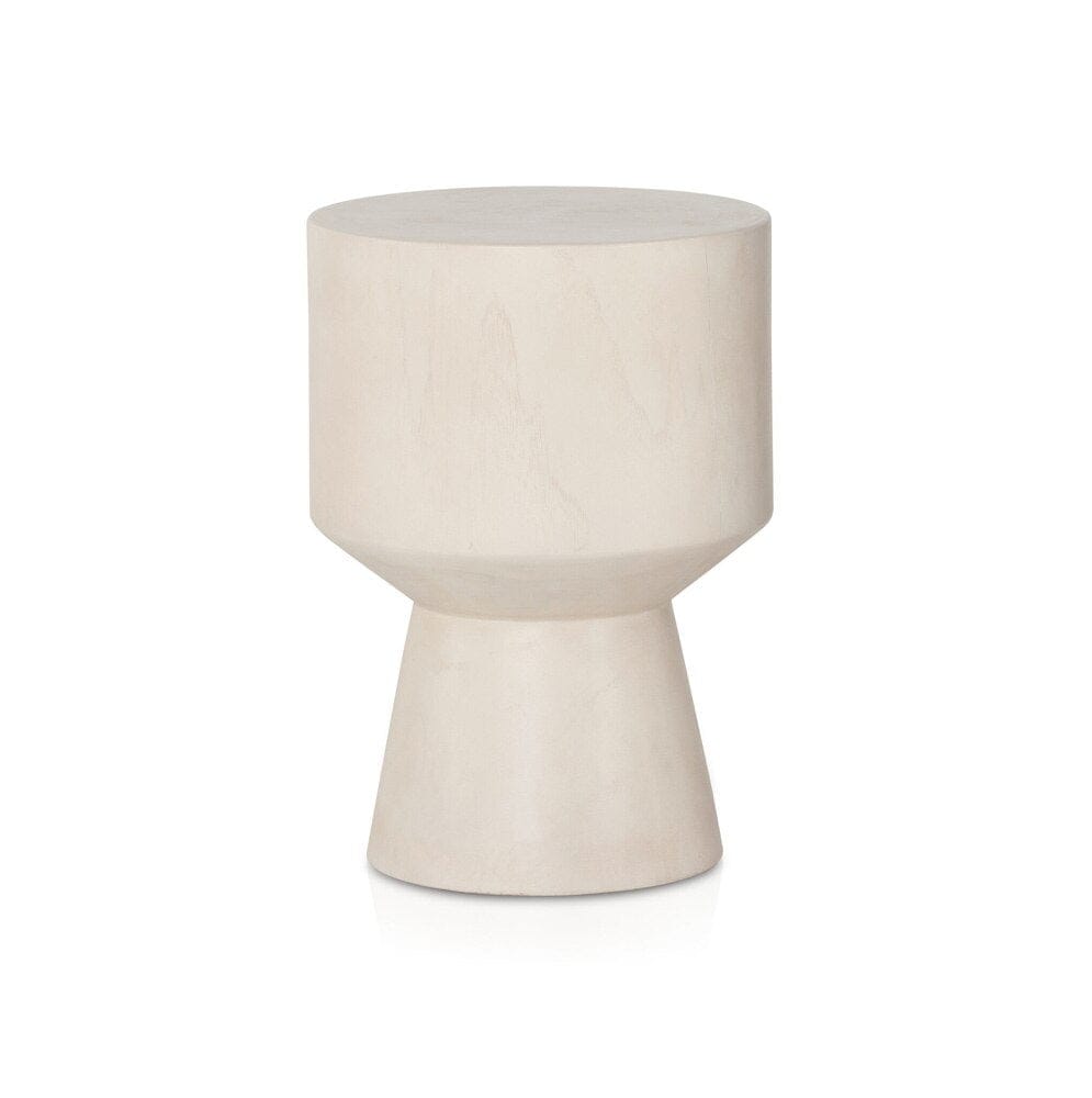 Four Hands - Grass Roots - Jovie Outdoor End Table - Ivory Teak - 226907-002 veiw 2