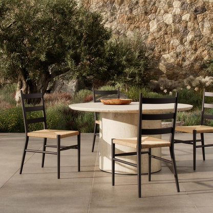 Four Hands - Grass Roots - Ladder Back Outdoor Dining Chair - Textured Natural - 235197-009 veiw 4