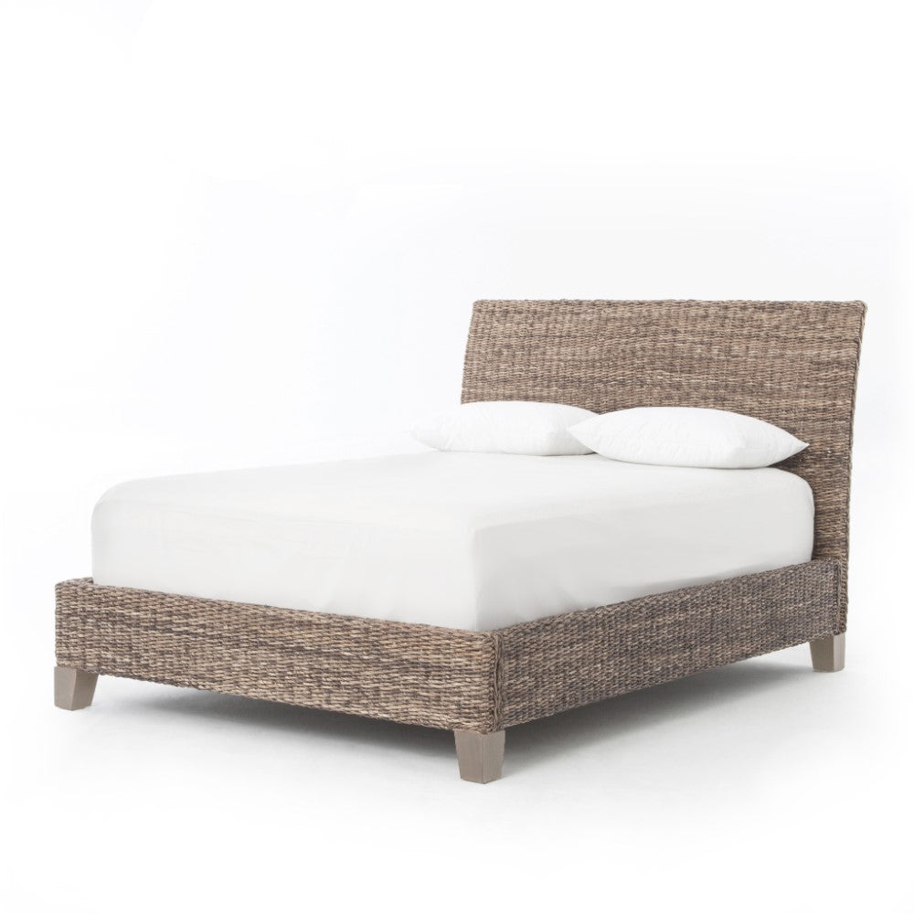 Four Hands - Lanai Banana Leaf Queen Bed - Grey Wash - JLAN-50Q-GRY veiw 1