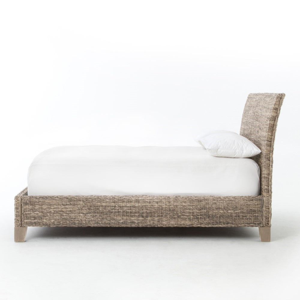 Four Hands - Lanai Banana Leaf Queen Bed - Grey Wash - JLAN-50Q-GRY veiw 3