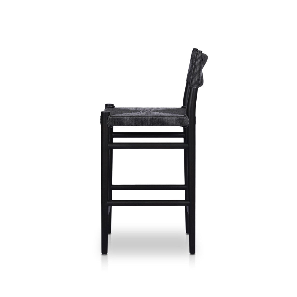 Four Hands - Grass Roots - Lomas Counter Outdoor Stool - Vintage Coal - 237996-005 veiw 3