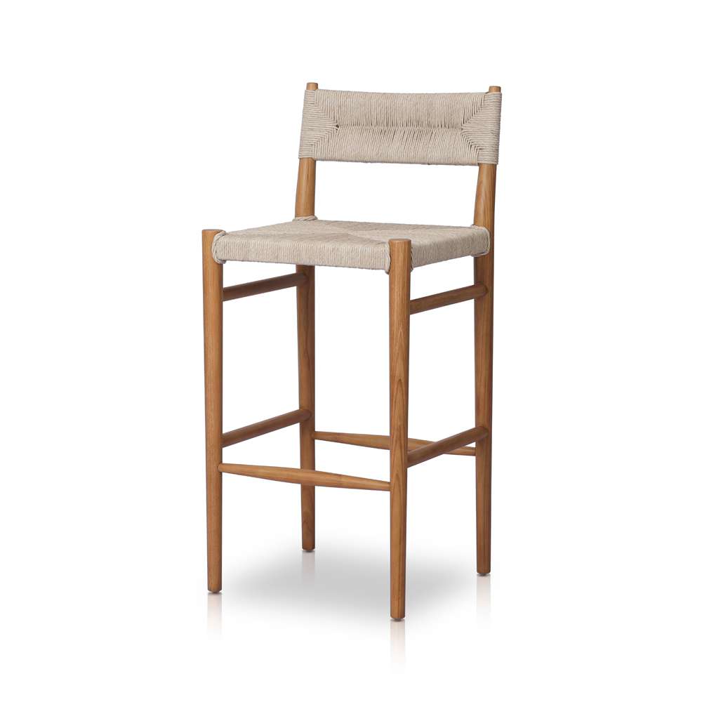 Four Hands - Grass Roots - Lomas Outdoor Stool-Natural Teak-Bar - 237996-001 veiw 1