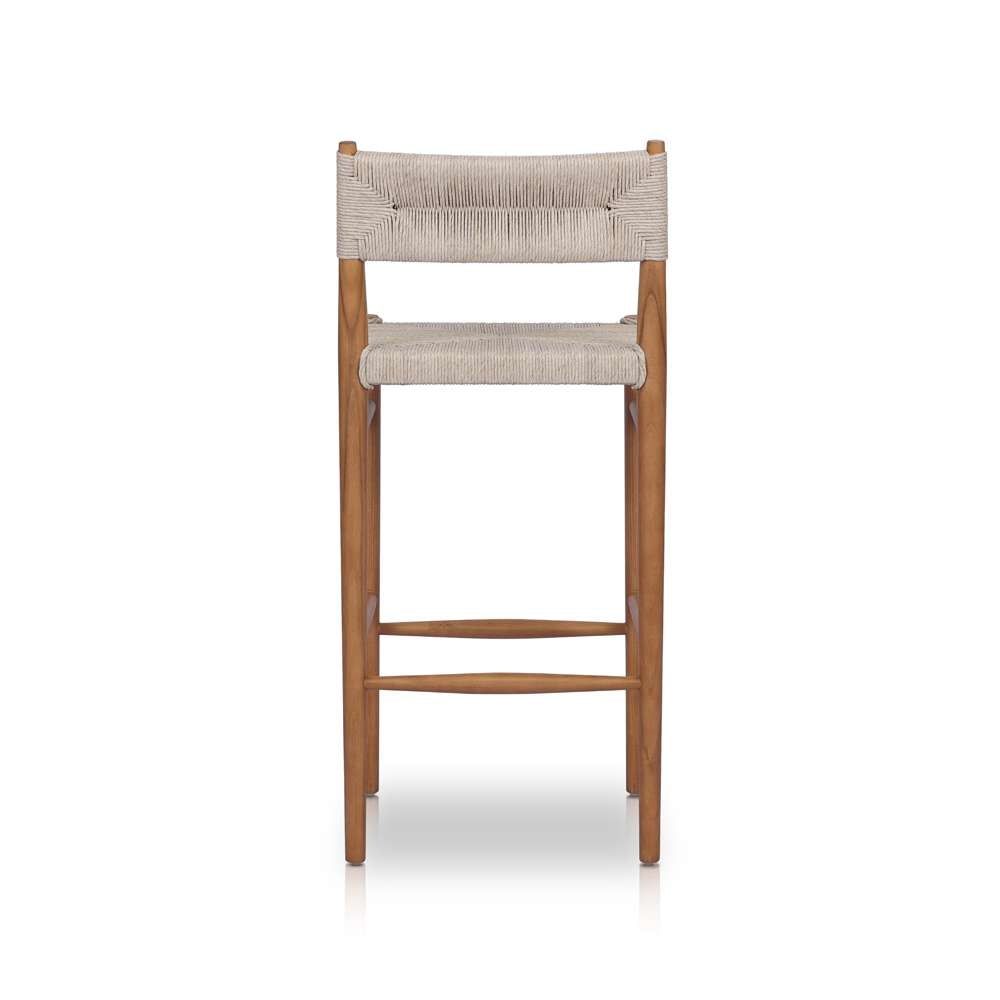 Four Hands - Grass Roots - Lomas Outdoor Stool-Natural Teak-Bar - 237996-001 veiw 2
