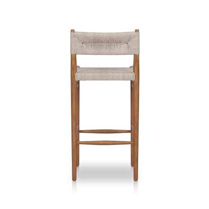 Four Hands - Grass Roots - Lomas Outdoor Stool-Natural Teak-Bar - 237996-001 veiw 2