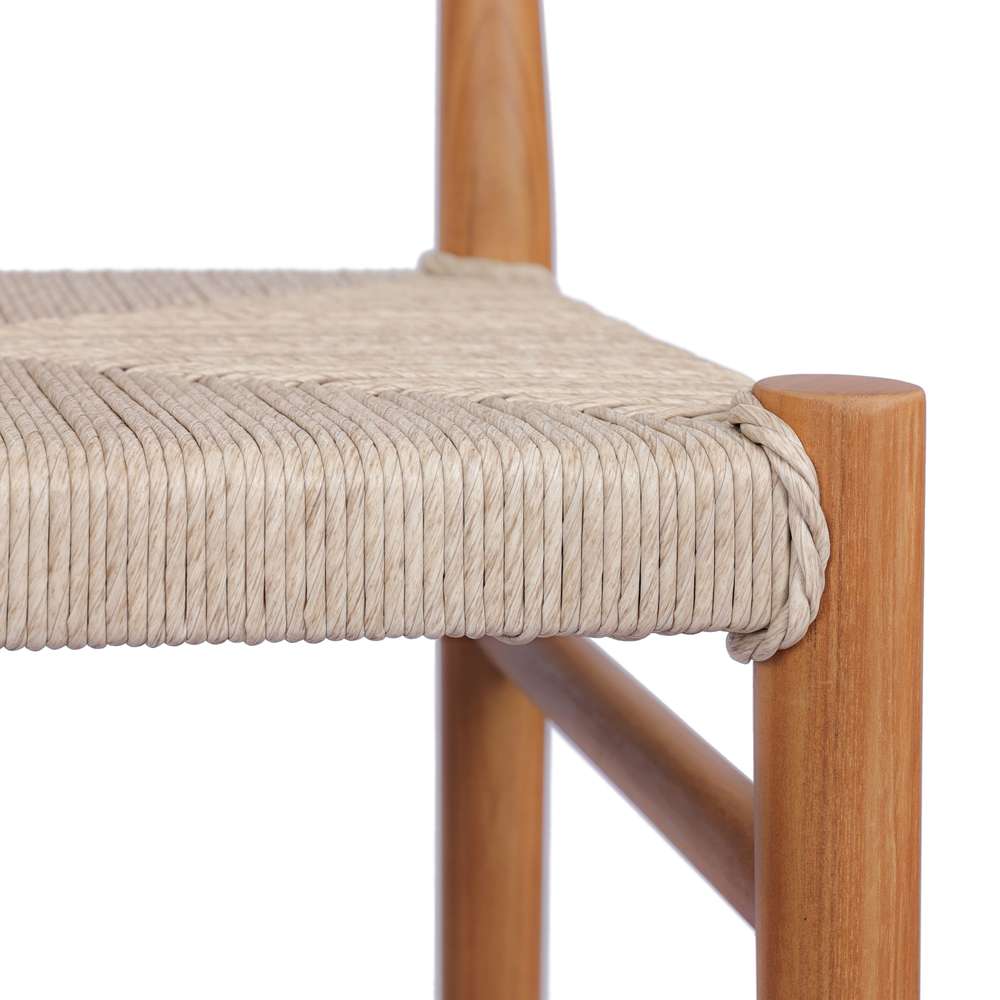 Four Hands - Grass Roots - Lomas Outdoor Stool-Natural Teak-Bar - 237996-001 veiw 5