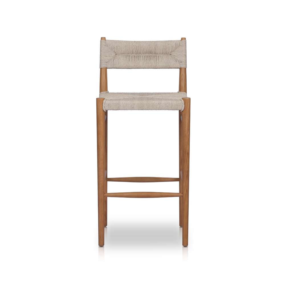Four Hands - Grass Roots - Lomas Outdoor Stool-Natural Teak-Bar - 237996-001 veiw 7