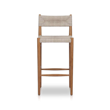 Four Hands - Grass Roots - Lomas Outdoor Stool-Natural Teak-Bar - 237996-001 veiw 7