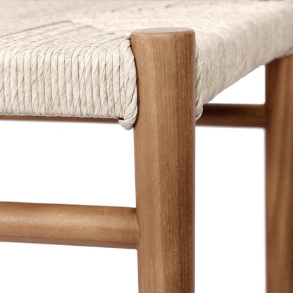 Four Hands - Grass Roots - Lomas Outdoor Stool-Natural Teak-Bar - 237996-001 veiw 10