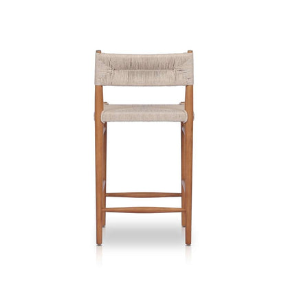 Four Hands - Grass Roots - Lomas Outdoor Stool-Natural Teak-Counter - 237996-002 veiw 2