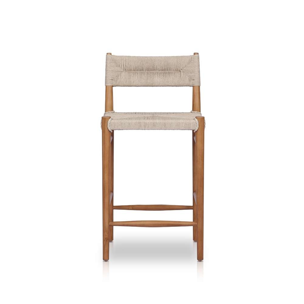 Four Hands - Grass Roots - Lomas Outdoor Stool-Natural Teak-Counter - 237996-002 veiw 7
